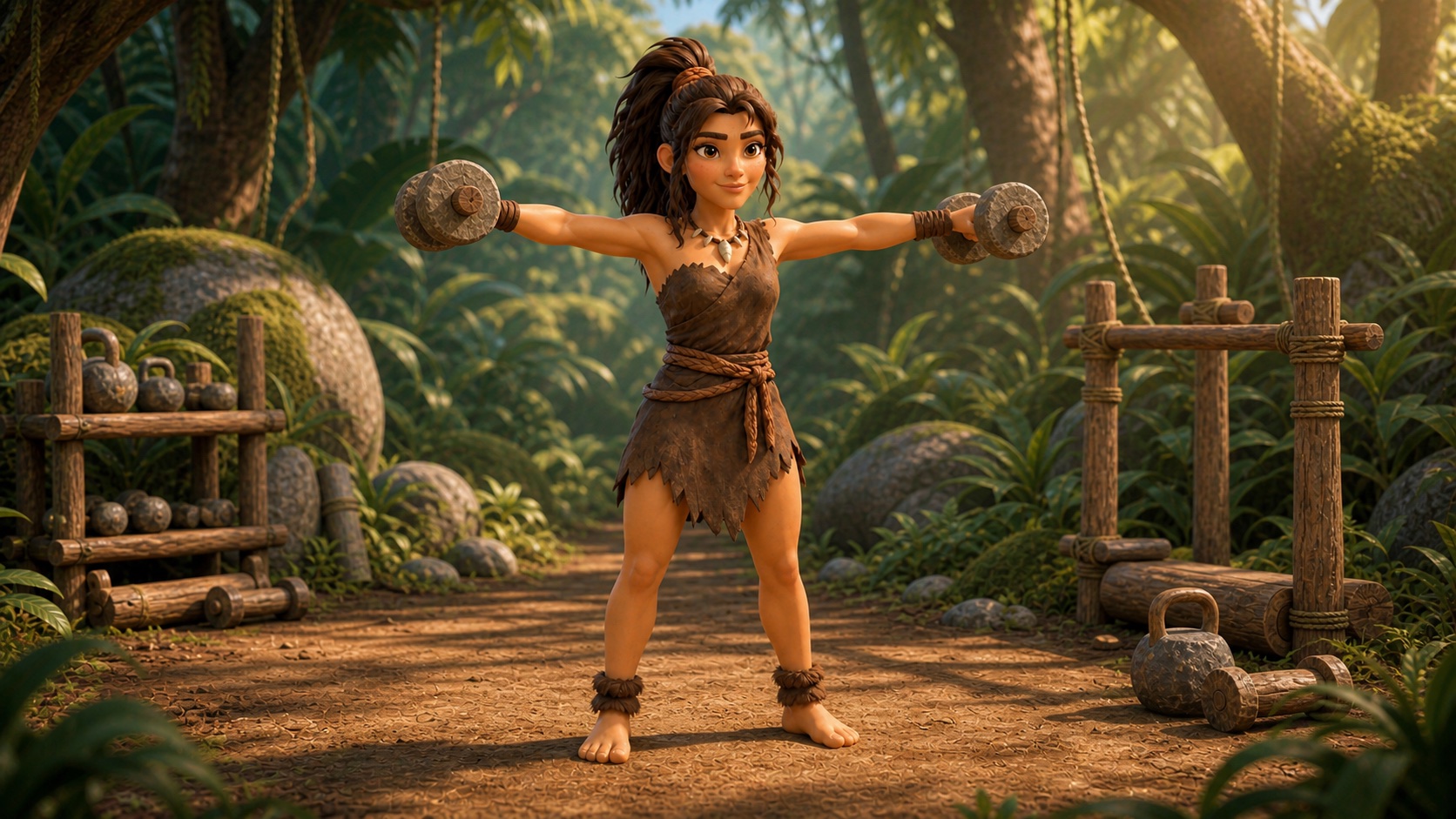 Tora demonstrating a dumbbell lateral raise