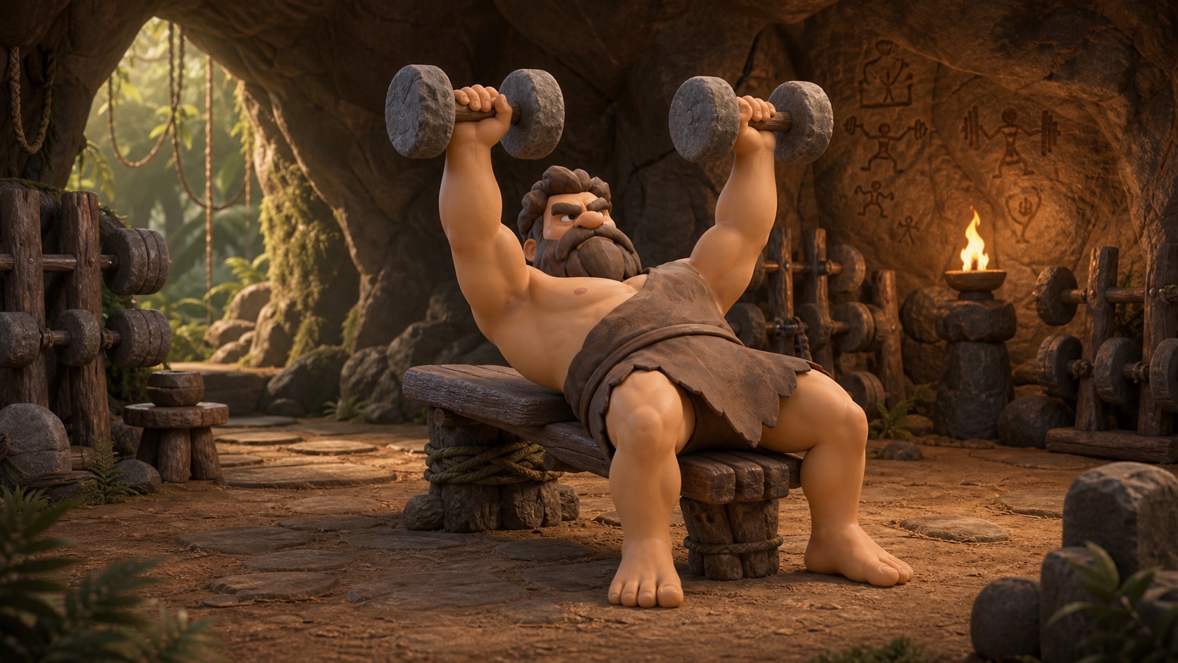 Torq performing a Dumbbell Bench Press